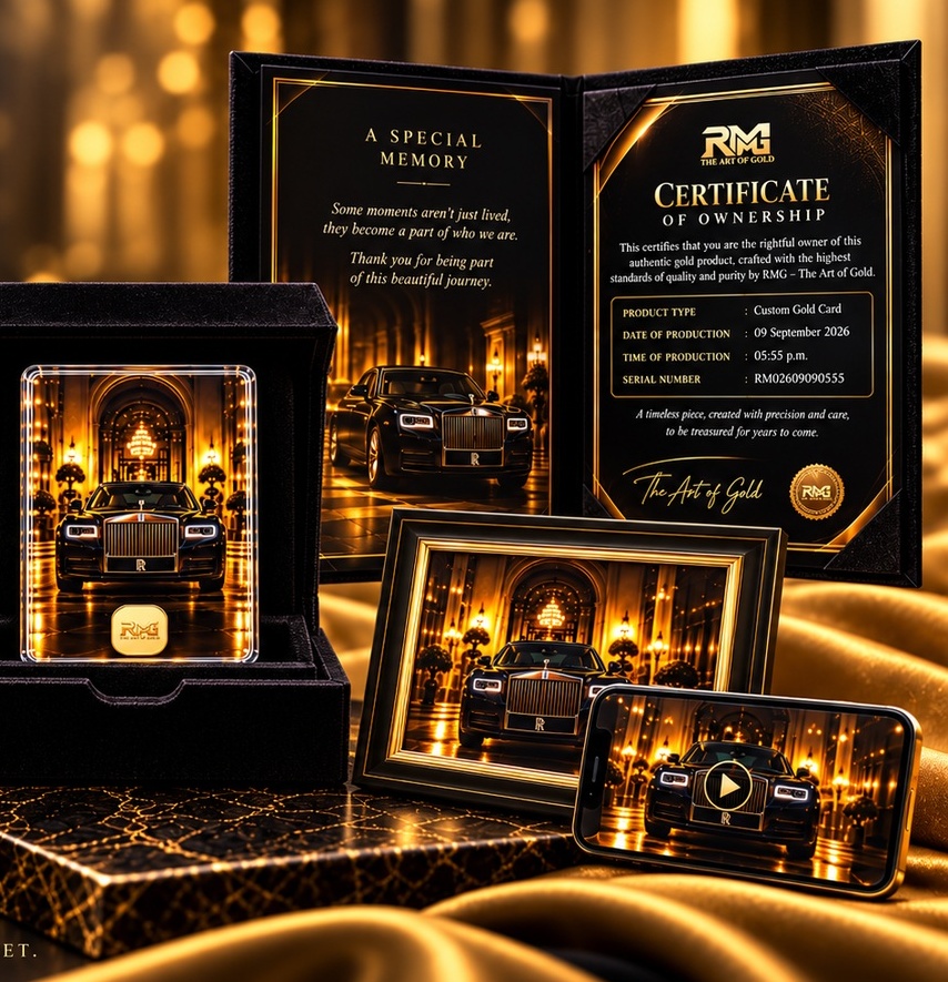 Custom Gold Card presentation set